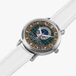 Scottish Rose Celtic Circle Silver Automatic Watch Size 46mm