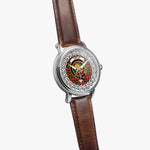 Fairlie Scottish Clan Tartan Crest Badge Silver Automatic Watch Size 46mm
