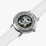 Cochrane Scottish Clan Tartan Crest Badge Silver Automatic Watch Size 46mm