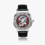 Lindsay Scottish Clan Tartan Crest Badge Silver Automatic Watch Size 46mm