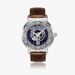 Scottish Guthrie Modern Clan Tartan Crest Badge Silver Automatic Watch Size 46mm