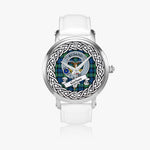 Gordon Scottish Clan Tartan Crest Badge Silver Automatic Watch Size 46mm