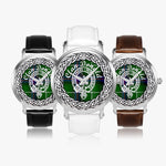 Macdonald, Mcdonald or Donald Clan Scottish tartan Silver Automatic Watch Size 46mm