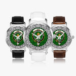 Don Scottish Clan Tartan Crest Badge Silver Automatic Watch Size 46mm