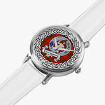 Livingstone Scottish Clan Tartan Crest Badge Silver Automatic Watch Size 46mm