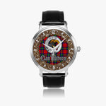 Scottish Ruthven Celtic Circle Silver Automatic Watch Size 46mm