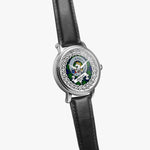 Oliphant Scottish Clan Tartan Crest Badge Silver Automatic Watch Size 46mm