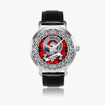 Ramsay Scottish Clan Tartan Crest Badge Silver Automatic Watch Size 46mm