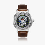Colquhoun Scottish Clan Tartan Crest Badge Silver Automatic Watch Size 46mm