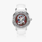 Lindsay Scottish Clan Tartan Crest Badge Silver Automatic Watch Size 46mm
