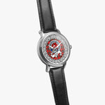 Stuart Scottish Clan Tartan Crest Badge Silver Automatic Watch Size 46mm