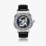 Baird Scottish Clan Tartan Crest Badge Silver Automatic Watch Size 46mm
