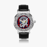 MacLachlan Scottish Clan Tartan Crest Badge Silver Automatic Watch Size 46mm