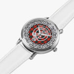Scottish Chisholm Ancient Clan Tartan Crest Badge Silver Automatic Watch Size 46mm