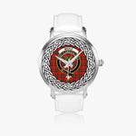 Maule Scottish Clan Tartan Crest Badge Silver Automatic Watch Size 46mm