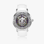 Taylor Scottish Clan Tartan Crest Badge Silver Automatic Watch Size 46mm