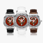 Adair Scottish Clan Tartan Crest Badge Silver Automatic Watch Size 46mm
