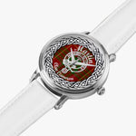 Martin Scottish Clan Tartan Crest Badge Silver Automatic Watch Size 46mm