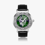 Donald Scottish Clan Tartan Crest Badge Silver Automatic Watch Size 46mm