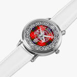Scottish Abernethy Clan Tartan Crest Badge Silver Automatic Watch Size 46mm