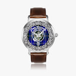Macneil Scottish Clan Tartan Crest Badge Silver Automatic Watch Size 46mm