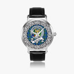Falconer Scottish Clan Tartan Crest Badge Silver Automatic Watch Size 46mm