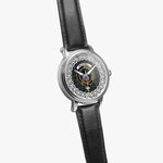 MacDonell Scottish Clan Tartan Crest Badge Silver Automatic Watch Size 46mm