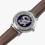 Wedderburn Scottish Clan Tartan Crest Badge Silver Automatic Watch Size 46mm