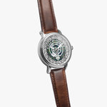 Scottish Kennedy Clan Tartan Crest Badge Silver Automatic Watch Size 46mm