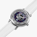 Scottish Guthrie Modern Clan Tartan Crest Badge Silver Automatic Watch Size 46mm
