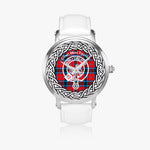 Scottish MacTavish Clan Tartan Crest Badge Silver Automatic Watch Size 46mm