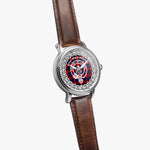 Scottish MacLachlan Clan Tartan Crest Badge Silver Automatic Watch Size 46mm