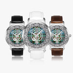 Caldwell Scottish Clan Tartan Crest Badge Silver Automatic Watch Size 46mm