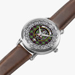 Clephane Scottish Clan Tartan Crest Badge Silver Automatic Watch Size 46mm