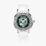 Scottish Mow Clan Tartan Crest Badge Silver Automatic Watch Size 46mm