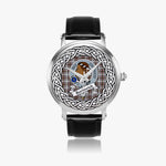 Borthwick Scottish Clan Tartan Crest Badge Silver Automatic Watch Size 46mm