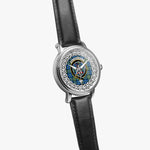 MacCorquodale Scottish Clan Tartan Crest Badge Silver Automatic Watch Size 46mm