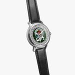 Primrose Scottish Clan Tartan Crest Badge Silver Automatic Watch Size 46mm