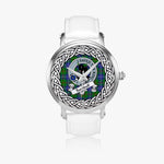 Turnbull Scottish Clan Tartan Crest Badge Silver Automatic Watch Size 46mm