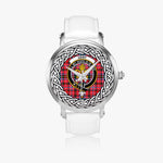Udny Scottish Clan Tartan Crest Badge Silver Automatic Watch Size 46mm