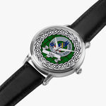 Mar Scottish Clan Tartan Crest Badge Silver Automatic Watch Size 46mm