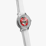 Scottish Fenton Clan Tartan Crest Badge Silver Automatic Watch Size 46mm