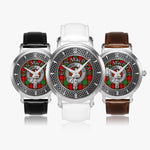 Clan MacPhail Crest & Tartan Knot Sterling Silver Unisex Automatic Watch (Silver) Size 46mm