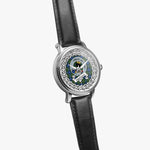MacLaren Scottish Clan Tartan Crest Badge Silver Automatic Watch Size 46mm