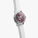 Clan Hamilton Crest & Tartan Knot Sterling Silver Unisex Automatic Watch (Silver) Size 46mm