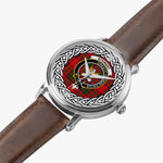 Stewart (High Stewards) Scottish Clan Tartan Crest Badge Silver Automatic Watch Size 46mm