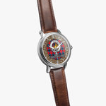Scottish MacTavish Celtic Circle Silver Automatic Watch Size 46mm
