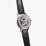 Ogilvie Scottish Clan Tartan Crest Badge Silver Automatic Watch Size 46mm