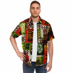 Men Hawaiian Shirt Boho Tropical Vintage Hawaiian Men Short Sleeve Shirt