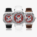 Stuart Scottish Clan Tartan Crest Badge Silver Automatic Watch Size 46mm